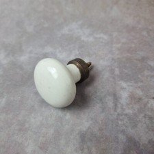 Ancien Bouton Poignée de Porte en Porcelaine - Charme Vintage