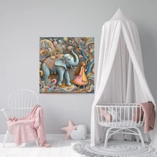 Surrealism Paintings, Original  Oil, Signed, 20x16 canvas, folklore, children