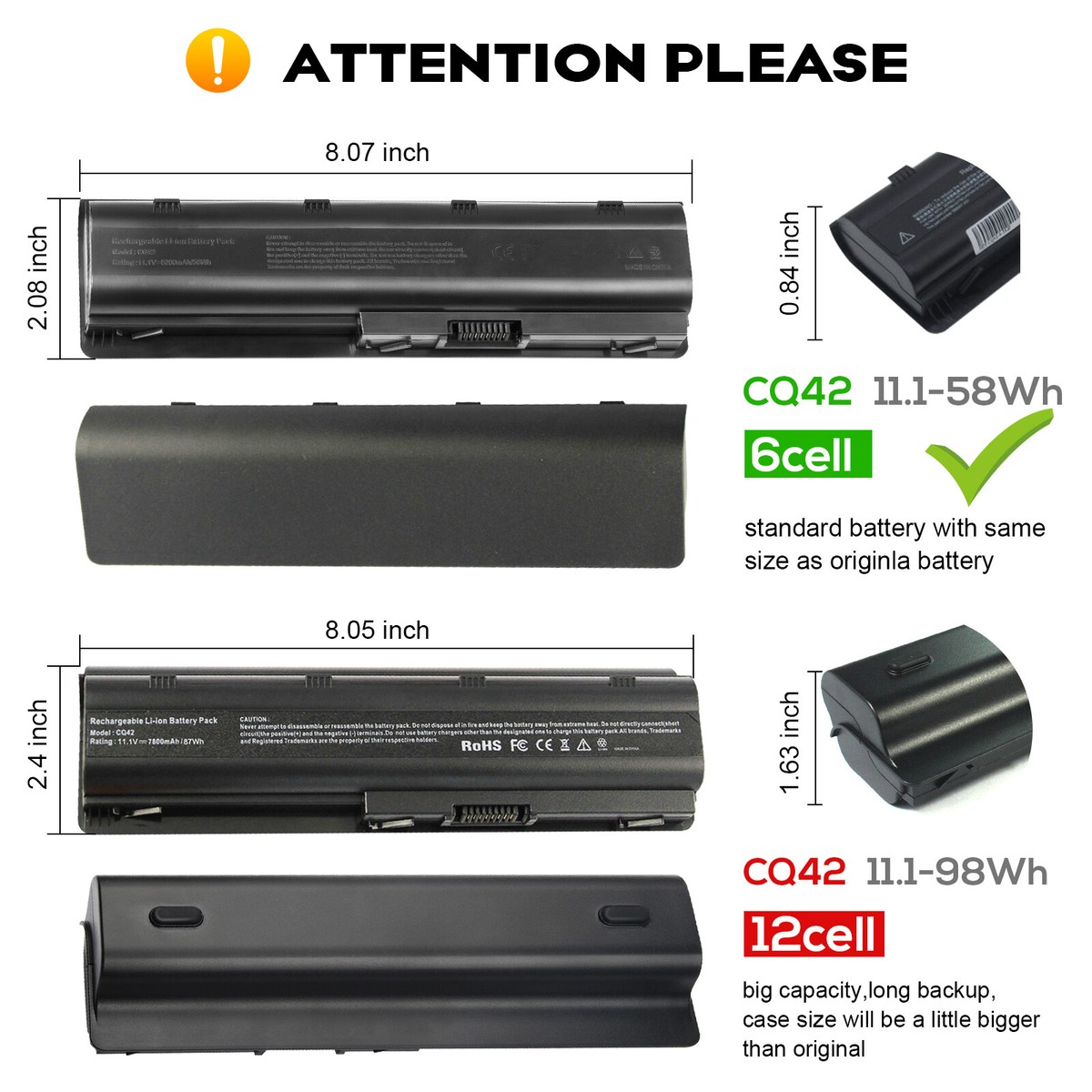 Long Life Notebook Laptop Battery for HP MU06 MU09 SPARE 593554  
