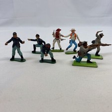 Mixed Lot of 7 Vintage Britains Lead Toy Soldiers Cowboys Figures Miniatures