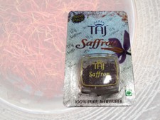 0.5gm Taj Saffron Brand Pure Finest Golden Stigma Kashmiri Kesar High Quality