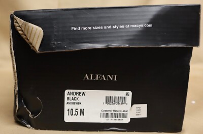 ALFANI Mens Black Dress Formal Lace Up Shoes Size 10.5M. Man  display picture 3