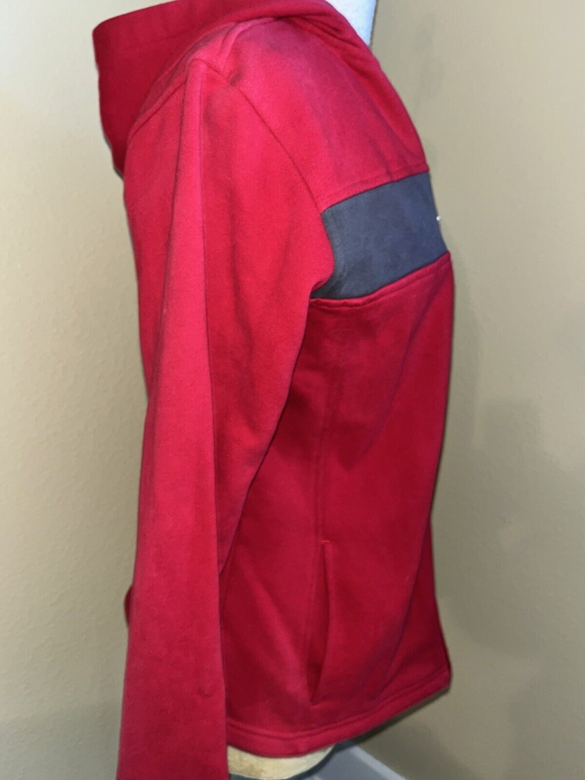 Vintage FILA Zip Up Hoodie Red Gray Strip Womens … - image 4