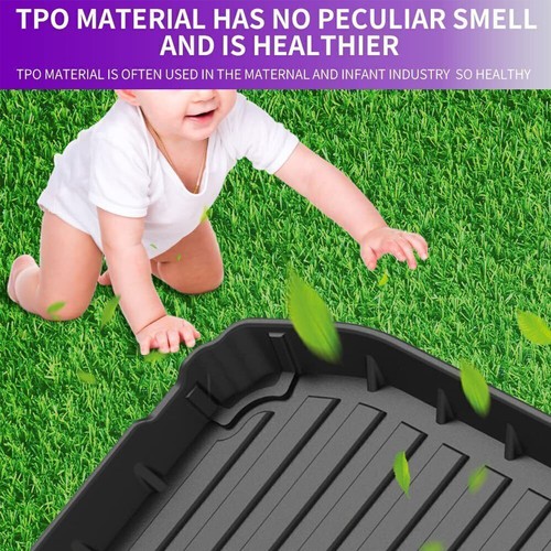 Car Trunk Mat Cargo Liner&Backrest Mat TPE Rubber Fit For 2024 Toyota Tacoma 5FT - Picture 6 of 6