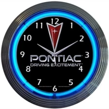 Neonetics 15" Pontiac Driving Excitement Wall Mount Light Up Neon Clock Sign