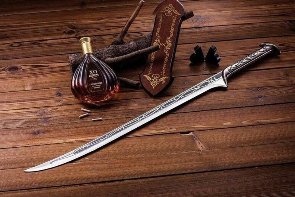 Thranduil Hobbit From Lord Rings Replica LOT Leather Sheath Elvenking Long Sword - image 4 of 4