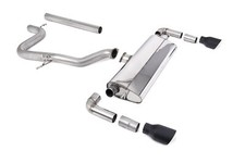 Milltek Cat Back Exhaust Non Res + Cerakote Black Tips for Seat Leon Cupra R 5F