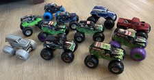 Hot Wheels Monster Jam Trucks 1:64 Lot Of 11 Grave Digger Son-uva Die Cast Truck