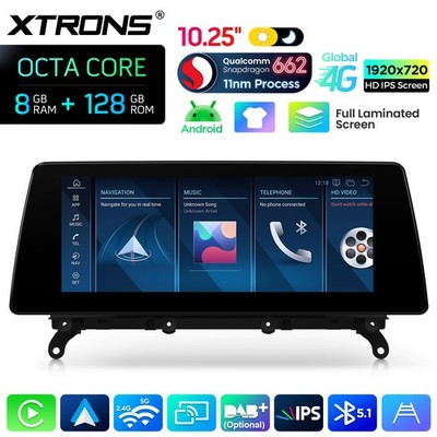 10,25'' Android Autoradio für BMW 5er GT F07 CIC Qualcomm 8+128GB GPS Navi LTE 4G