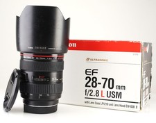 Canon EF 28-70mm F2.8 L USM Pro Autofocus Zoom Lens  Boxed F&R Caps & Hood