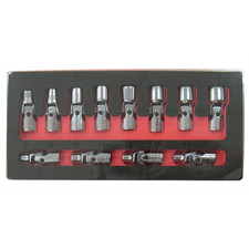 Astro Pneumatic 7412 12-piece 14 Drive 6 Point Metric Flex Socket Set