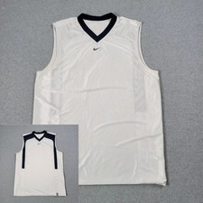 VTG Nike Basketball Jersey Men Large Shiny Silky Dazzle Center Swoosh Reversible