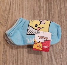 Kids Size S/M 6Pair Pokemon No Show Socks  Shoe Size: 9 - 2 1/2 