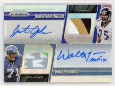 2025 PANINI PRIZM JONATHAN OGDEN / WALTER JONES DUAL PATCH AUTO /99 #DPA-JOWJ 