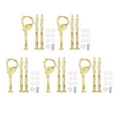5 Set 3-Tier Cupcake Stand Hardware Fittings for Cake Stand, Leaf Gold
