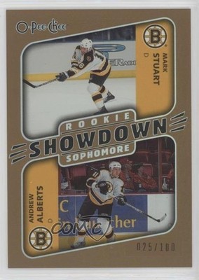 2006-07 O-Pee-Chee Rainbow 25/100 Mark Stuart Andrew Alberts #637 Rookie RC 1o3