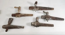 Lot of FIVE Vintage Wood Barrel Bung Beer Keg Spigot Spout Tap 