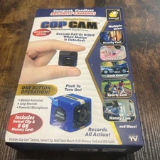 Atomic Beam Cop Cam Mini Security Camera by BulbHead Body Cam Dash Cam w/ Clip