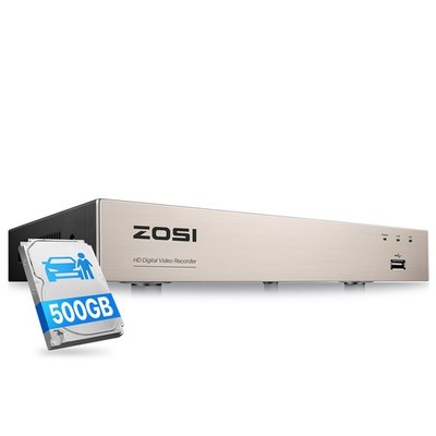 ZOSI 8CH Audio DVR Recorder 4in1 1080P H.265+ 500GB HDD für CCTV Überwachungsset