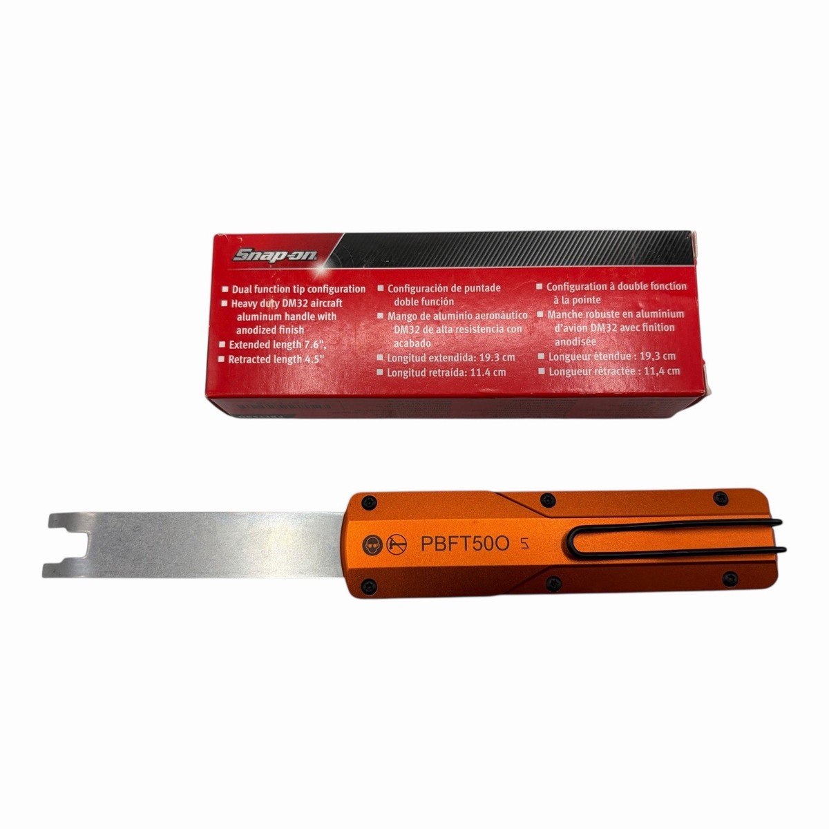 Snap on Tools Orange Retractable Trim Clip Removal Tool PBFT50G