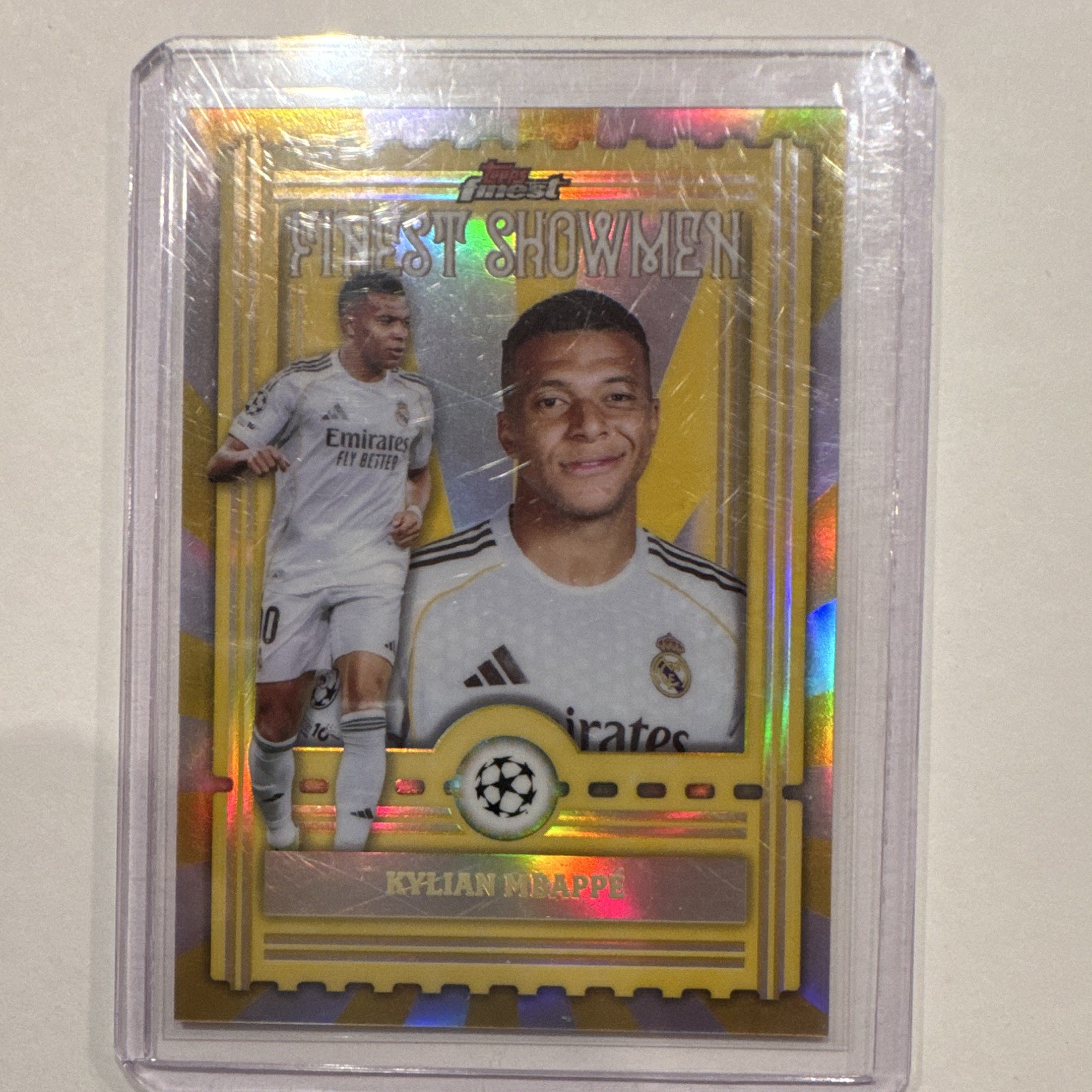 2025-26 Topps Finest Uefa Club Competitions - Finest Showmen Kylian Mbappe #FS view 1