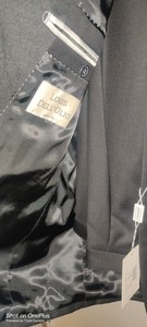 Louis Dell'Olio Black 2-Piece Formal Suit Jacket & Pants Three Button