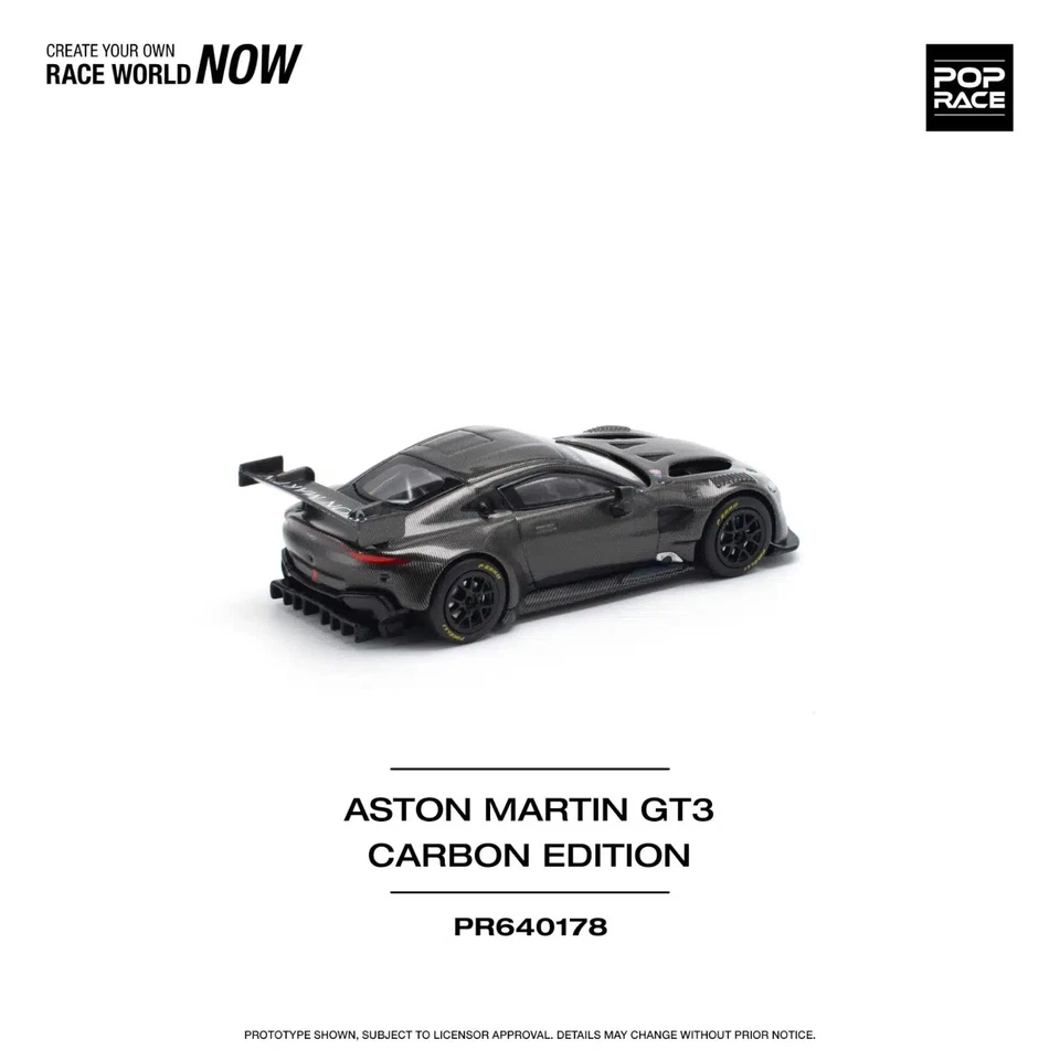 Pop Race Aston Martin GT3 Carbon Edition Die Cast 1/64 - Immagine 2 di 3