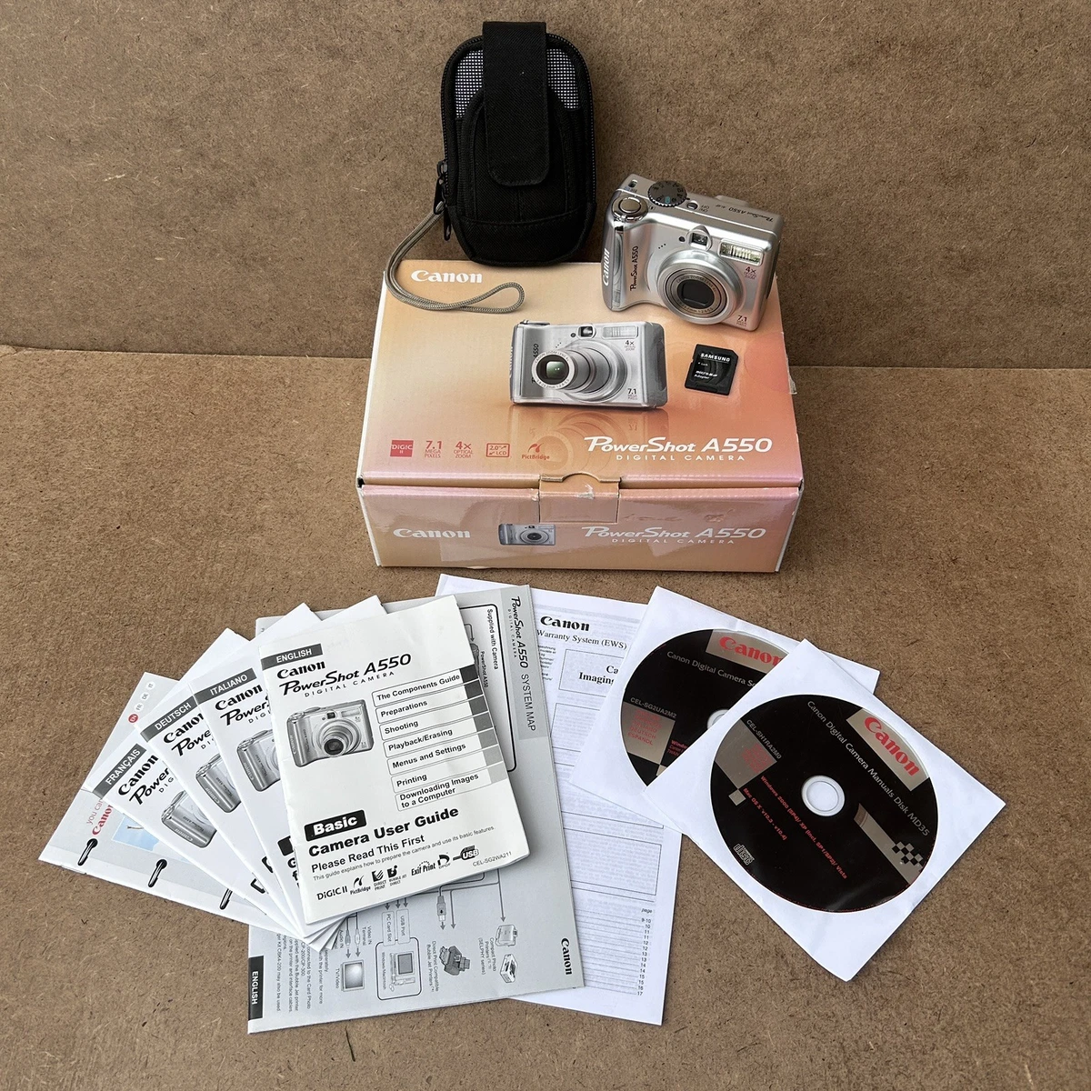 Canon Powershot A550 Digital Cameras 7-7.9 MP Maximum Resolution