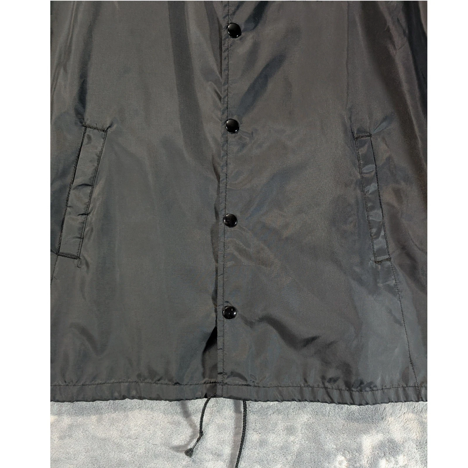 Vintage Masonic 32nd Degree Eagle Patch Coach Jacket Black Hartwell XL USA Made image 4