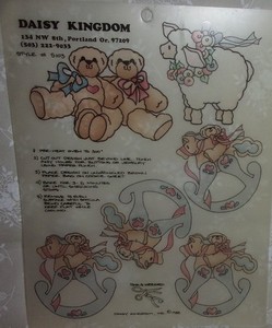 1988 DK Daisy Kingdom Cherished Teddies Rocking Horse Shrinky Dinks Sheet