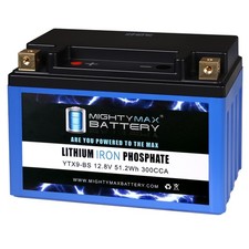 Mighty Max YTX9-BS LIFEPO4 12V 8AH 300CCA Lithium Iron Phosphate LiFePO4 Battery