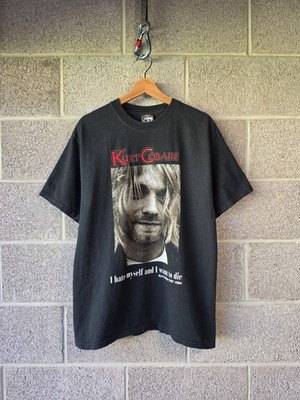 Rare Kurt Cobain Nirvana Vintage Shirt Size L Embroidered Rock And