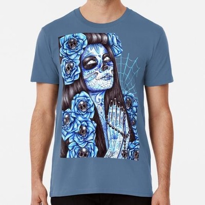 Day Of The Dead Blue Size S to 5XL Made in the USA T-Shirt