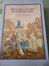 Mother Goose Nursery Rhymes 12 HandPainted Wooden Ornaments 1986 by Shafford
