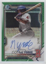 2021 Bowman Chrome Mega Box Mojo Green Refractor 24/99 Nick Yorke Auto 0hr3