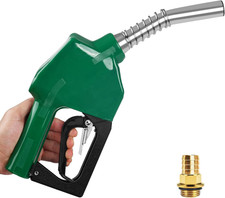 3/4" NPT Automatic Fuel Nozzle with Hose Adapter,Auto Shut-Off Fuel Nozzle  Max F