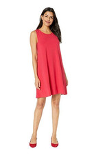 Lilla P Campari Stretch Viscose Jersey Side Panel Shift Dress Size Large