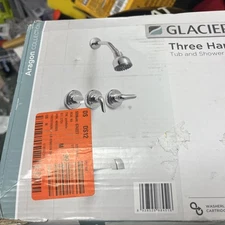 Glacier Bay Aragon 3-Handle 1-Spray Tub and Shower Faucet Chrome Valve Included