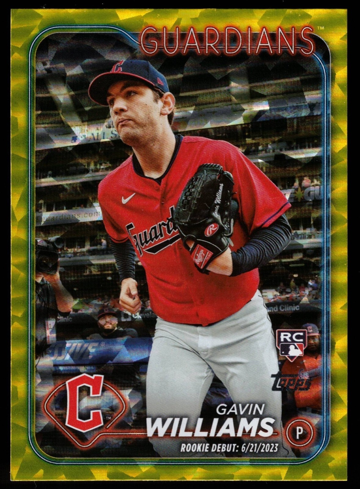 Gavin Williams - 2024 Topps Update Yellow Crackle Foil /50 #US294 (RC) FREE SHIP