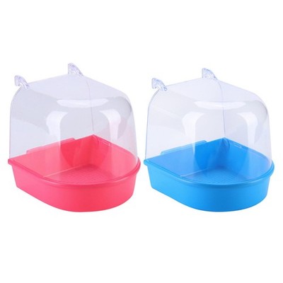  2 PCS Vogelbadewanne Für Käfig Finch -Vogelbad Papageienbadbecken