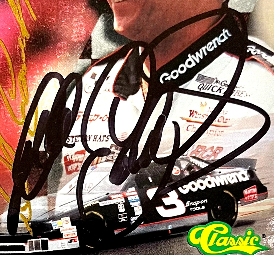 Dale Earnhardt NASCAR 1995 Classic Finish Line #RP1 Autographed Signed - Image 4 of 4
