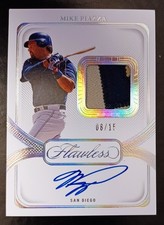 MIKE PIAZZA-2024 Flawless #8/15 HOLO-SILVER 2-COLOR PATCH JERSEY/AUTO/AUTOGRAPH