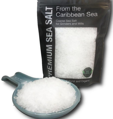 Premium Caribbean Sea Salt   Extra Coarse Sea Salt for Grinder, Natural & Unrefi