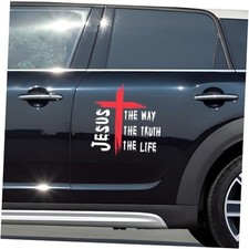 John 14:6 Decal Jesus The Way The Truth The Life Christian Size 9x9 inches