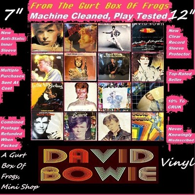 David Bowie - 7 & 12 Inch Vinyl Records - Cleaned - Play Tested - Graded + CDs..