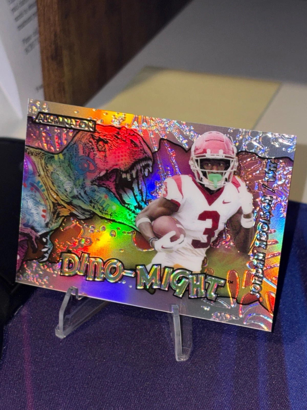 Jordan Addison Wild Card Alumination Draft Dino-Might #AD15 Sparkles-T-Rex