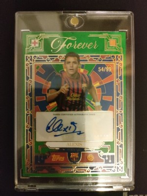 Topps Forever Barcelona Alexis Sanchez Autogramm /99