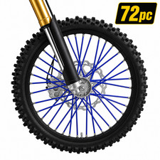 Wheel Rim Spoke Covers Wraps Blue for Kawasaki KM100 KS126 KMX125 KX100 KV100
