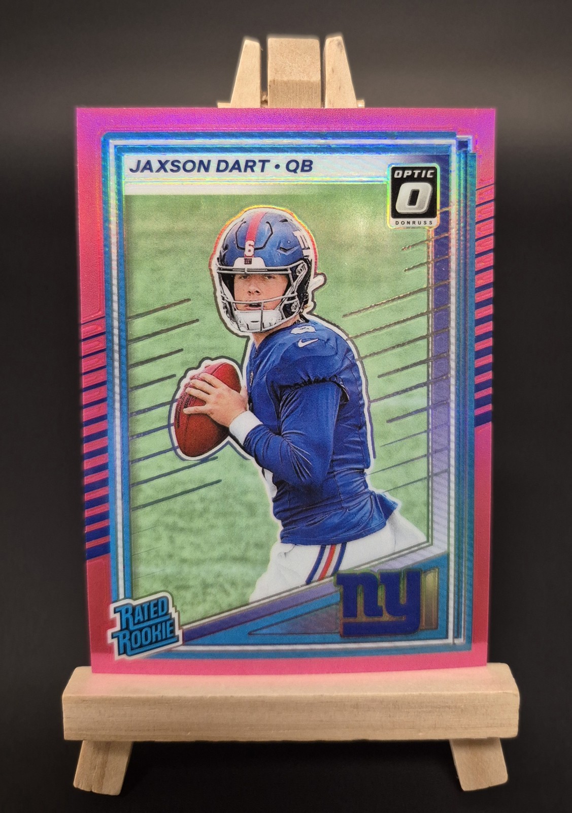 2025 Panini Donruss Rated Rookie Jaxson Dart #400 Optic Preview Pink Prizm RC