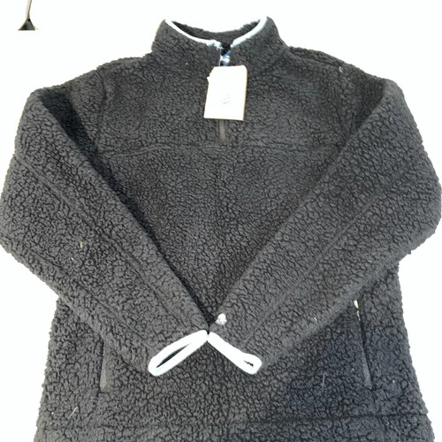 Size S- Chubbies Night Night High Pile Quarter Zip Black video thumbnail
